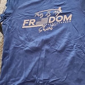 Grunt Style women's XXL blue tshirt This is my Freedom Shirt